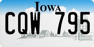 IA license plate CQW795