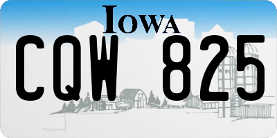 IA license plate CQW825