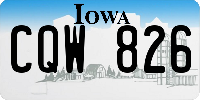 IA license plate CQW826