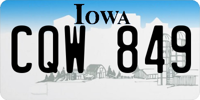 IA license plate CQW849