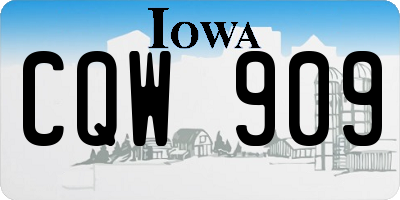 IA license plate CQW909