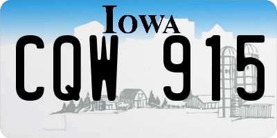 IA license plate CQW915