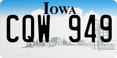 IA license plate CQW949