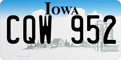IA license plate CQW952