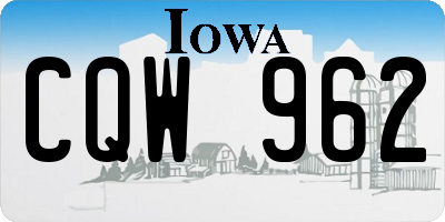 IA license plate CQW962
