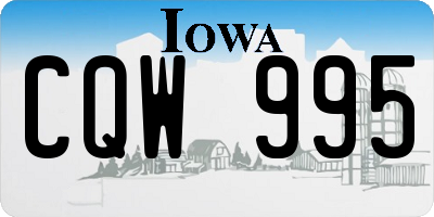 IA license plate CQW995