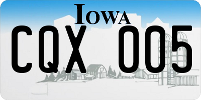 IA license plate CQX005