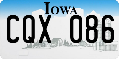 IA license plate CQX086