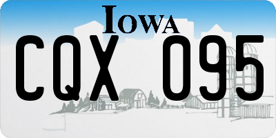 IA license plate CQX095