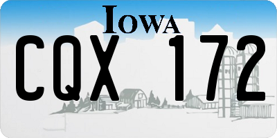 IA license plate CQX172