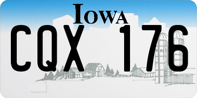 IA license plate CQX176