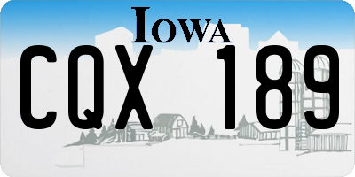 IA license plate CQX189