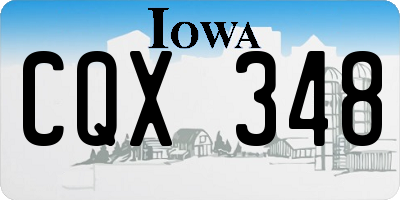 IA license plate CQX348