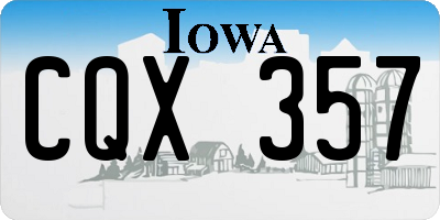 IA license plate CQX357
