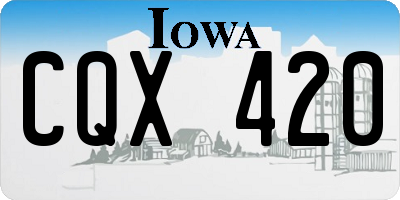 IA license plate CQX420