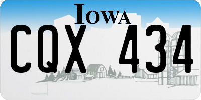 IA license plate CQX434