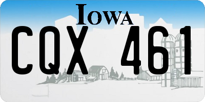 IA license plate CQX461