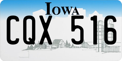 IA license plate CQX516