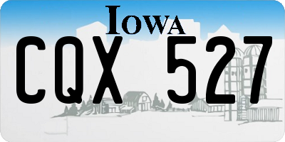 IA license plate CQX527