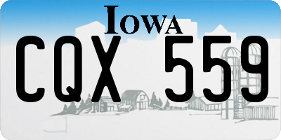 IA license plate CQX559