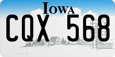 IA license plate CQX568