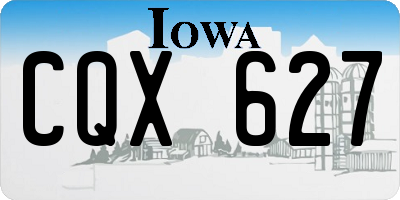 IA license plate CQX627