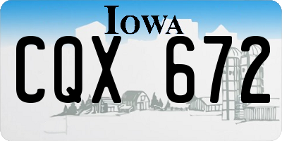 IA license plate CQX672