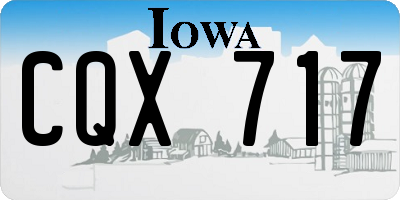 IA license plate CQX717
