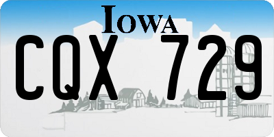 IA license plate CQX729