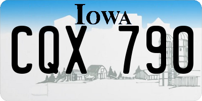 IA license plate CQX790