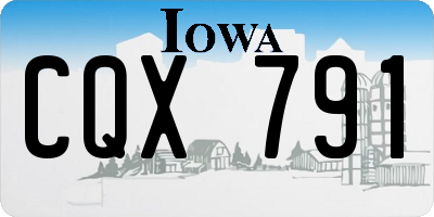 IA license plate CQX791