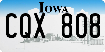 IA license plate CQX808