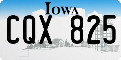 IA license plate CQX825
