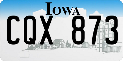 IA license plate CQX873