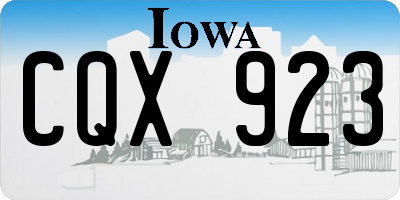 IA license plate CQX923