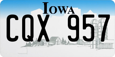 IA license plate CQX957