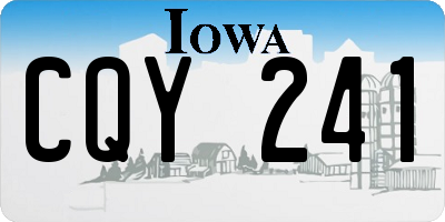 IA license plate CQY241