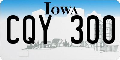 IA license plate CQY300