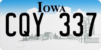 IA license plate CQY337