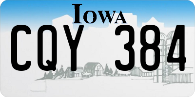 IA license plate CQY384