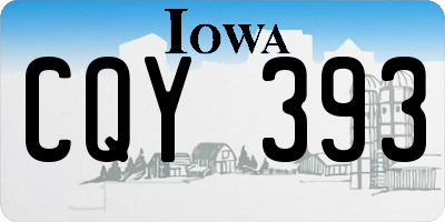 IA license plate CQY393
