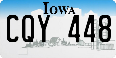 IA license plate CQY448