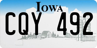 IA license plate CQY492