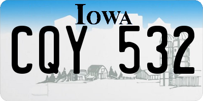 IA license plate CQY532