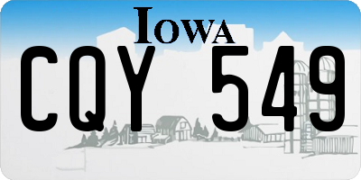 IA license plate CQY549