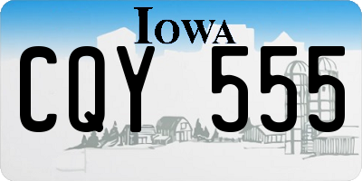 IA license plate CQY555