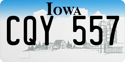 IA license plate CQY557
