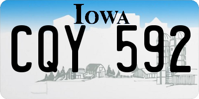 IA license plate CQY592