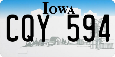 IA license plate CQY594