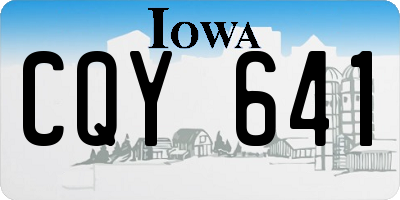 IA license plate CQY641